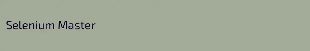 Selenium Master